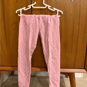 Mini Boden Pink and White Dotted Leggings